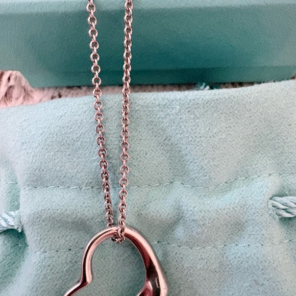 Tiffany & Co. Peretti Large Open Heart Silver Necklace - LNC - Picture 10 of 12